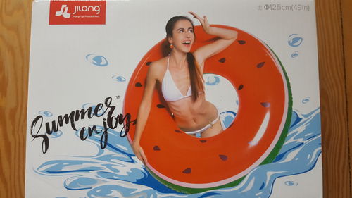 Schwimmring Jumbor Wassermelone, ca. 125 cm Durchmesser