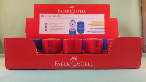 FaberCastell Grip 2001 Dreifachspitzdose rot oder blau