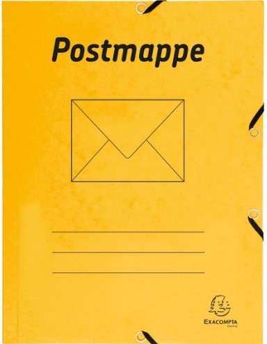exacompta - Postmappe gelb DIN A4, mit Gummizug