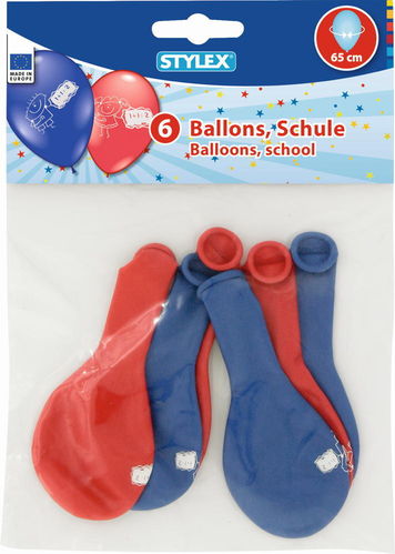 Luftballons, Schule, 6er Beutel, Stylex