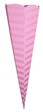 Schultüten-Rohling 6-eckig rosa 3D Colorwellpappe