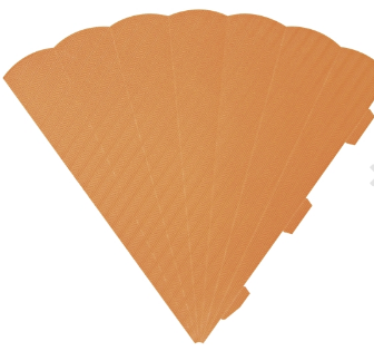 Schultüten-Rohling 6-eckig orange, 3D Colorwellpappe , 69 cm