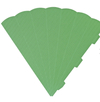 Schultüten-Rohling 6-eckig grün, 3D Colorwellpappe , 69 cm