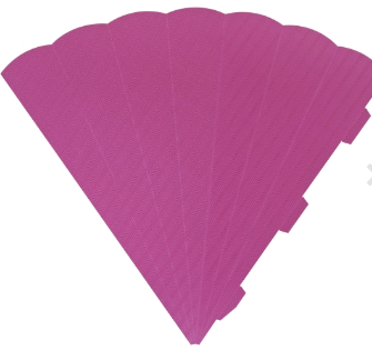 Schultüten-Rohling 6-eckig pink, 3D Colorwellpappe , 69 cm