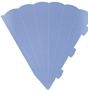 Schultüten-Rohling 6-eckig Hellblau, 3D Colorwellpappe , 69 cm