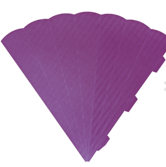 Schultüten-Rohling 6-eckig lila, 3D Colorwellpappe , 69 cm