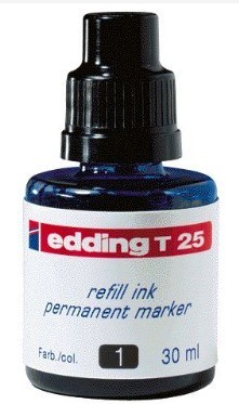 edding T25 refill ink permanent marker schwarz 30ml