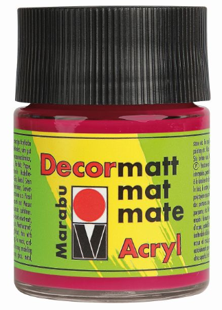 Marabu Decormatt Acryl, Karminrot, 50 ml