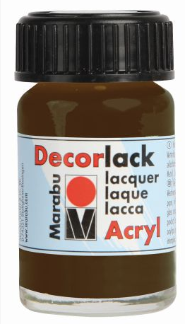 Marabu Decorlack Acryl, dunkelbraun, 15 ml