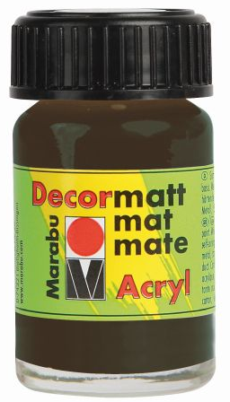 Marabu Decormatt Acryl, dunkelbraun, 15 ml
