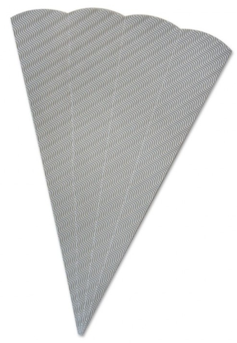 Schultüten-Rohling 6-eckig grau, 3D Colorwellpappe, 68 cm