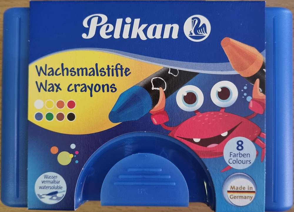 von Pelikan wasserfest Wachsstifte in Box 2 Pakete WACHSMALSTIFTE je 8 Farben 