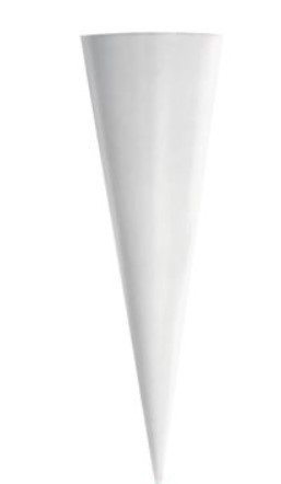 Schultüten-Rohling grau (Pappe), 70 cm